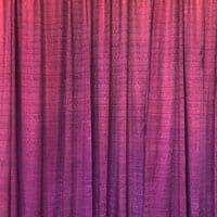 Burgundy pipe and drape fabric panel