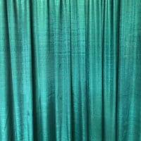 Green pipe and drape fabric panel