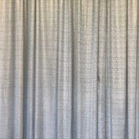 Silver pipe and drape fabric panel